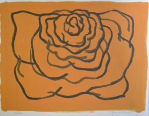 Hernandez Pijuan, rosa, litografía edición 298 ejemplares, 48x60 cms. 460 (1)