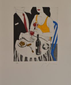 Javier de Juan - "En la terraza" grabado