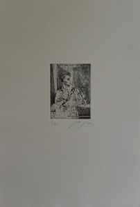 Javier de Juan grabado aguafuerte, edición 99 ejemplares, seguridad ciudadana, papel 56x38 cms y plancha 15x10 cms. numerado y firmado a lápiz 150 (2)