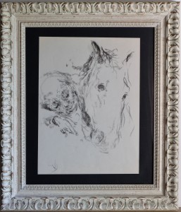 Juan Vicente Barrio, Juanvi, viejo y cabeza de caballo, 40x29 y marco 59x50 360 (2) - copia