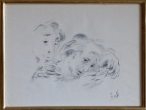 Juanvi, pareja enamorados, carboncillo papel 31x41 cms. 120 (4)