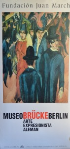 Kirchner Erns Ludwig, escena callejera en Berlín, cartel original exposición en la Fundación Juan March, 98x48 cms. 22 (3)