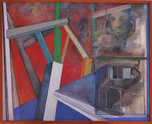 Marcoida Antonio Rodriguez, 1970, El hombre ante las estructuras, oleo lienzo 81x100 cms. y con marco 84x103 cms. 1200 (12)