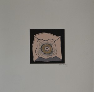 Pagola Javier, serigrafía edición 50 ojo rosa, 25x25 y plancha 9,50x9,50 cms 40 (5)