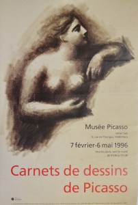 Picasso Pablo, Buste de femme, cartel original exposición Carnet de dessins en el Musée Picasso Paris, 60x40 cms. 40 (3)