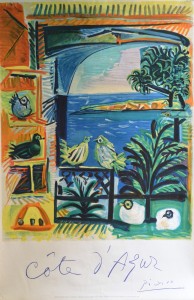 Picasso Pablo, cartel original edición litográfica promoción Costa Azul, 99x66 cms. 260 (1)
