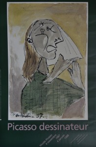Picasso Pablo, cartel original exposición Picasso desinateur 59x40 30 (1)
