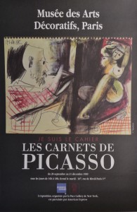 Picasso Pablo, cartel original exposición les Carnets de Picasso en el Musée des Arts Decoratives, 60x40 cms. 60 (3)