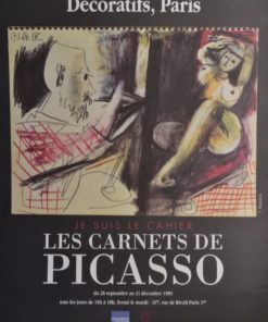 Pablo Picasso - "Les Carnets de Picasso" cartel original exposición en el Musée des Arts Decoratives París en 1.989