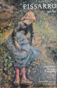 Pissarro Camille, jeune fille a la baguette, cartel original exposición en Grand Palais en 1.981 60x40 26 (2)