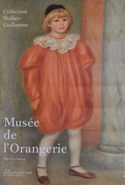 Auguste Renoir - "Claude Renoir en clown" cartel original exposición Walter-Guillaume, Musée de l´Orangerie Paris