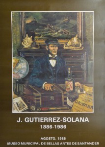Solana José Gutierrez, cartel original exposición en el Museo de Bellas Artes Santander 54x39 9 (2)