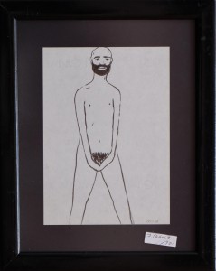 pagola javier tinta papel 20,5x14,5 hombre desnudo con barba manos delante  (2)