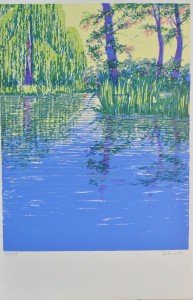 Belmonte, laguna con sauces, serigrafía edición 175 ejemplares, 49x32 cms. 100  (2)