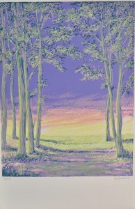 Belmonte, paisaje con árboles, serigrafía edición 175 ejemplares, 49x32 cms. 100  (2)