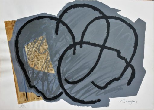 Rafael Canogar 1989 - "Composición" serigrafía y collage