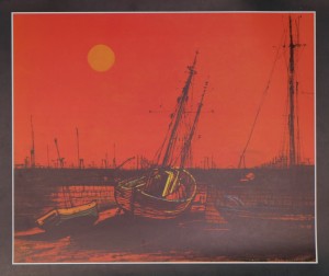 Carzou Jean-Marie, Bateaux au couchant, 63x73 cms. 16 (7)