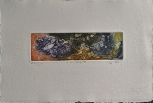 Castillo Ma. José, Calima II, grabado edición 125 ejemplares, plancha 6x19 cms y papel 22x32 cms. 60 (4)