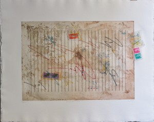 Castillo Ma. José, Descubrimiento, grabado y collage, firmado, titulado y numerado a lapiz, 46-75 plancha 35x49 cms. y papel 55x67 cms. 200 (4)