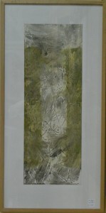 Ciria Jose Manuel, abstracto II, técnica mixta cartulina, enmarcado, obra 70x25 cms. y con marco 92x46 cms. 1200 (10)