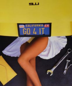 Go 4 it - "California, Porsche amarillo" cartel