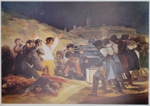 Goya Francisco de , Los Fusilamientos del 2 de Mayo, reproducción Museo del Prado, 70x100 cms. 18 (2)