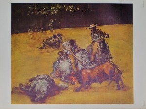 Goya, Francisco de, escena de toros, reproducción Museo del Prado, 52x69 cms. 12 (3)