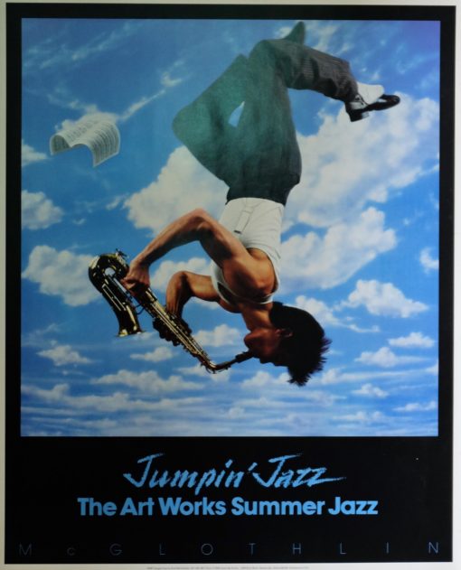 Paul Mc Glothlin - "Jumpin´Jazz" The Art Works Summer Jazz, cartel original años 80 publicado en USA