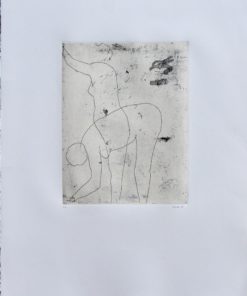 Javier Pagola - "Mujer recogiendo" grabado