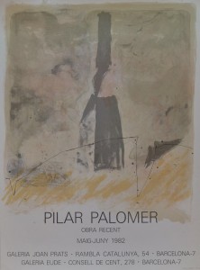 Palomer Pilar, cartel original edicion litográfica, Galeria Joan Prats, 76x56 cms. 22 (3)