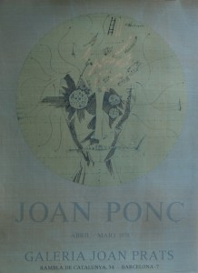 Ponç Joan, cartel original litográfico exposición en Galeria Joan Prats,76x56 cms. 40  (2)