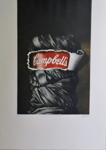 Urdaytia Ramiro, Y en el fondo Warhol, grabado numerado pa firmado y titulado a lapiz, plancha 49x31 y papel 65x46 cms. 190 (1)