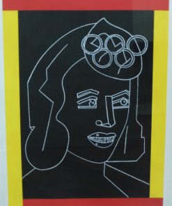 Eduardo Arroyo - "Olímpica" serigrafía, enmarcado