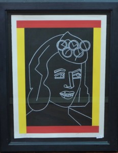 Arroyo Eduardo, Olímpica, serigrafía,edición 100 ejemplares, numerada, fechada y firmada a lápiz, enmarcada, 75x56 cms. y marco 95x74 cms. 960 (4)