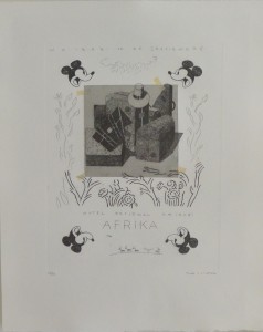 Bellver Fernando, Nairobi, serie Los apuntes del viajero, grabado, edición 69 ejemplares titulado, numerado y firmado a lápiz, papel 46x37 cms. y marco 59x50 cms (10)