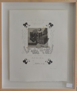 Bellver Fernando, Nairobi, serie Los apuntes del viajero, grabado, edición 69 ejemplares titulado, numerado y firmado a lápiz, papel 46x37 cms. y marco 59x50 cms (9)