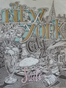 Bellver Fernando, The New York City Suite, grabado aguafuerte iluminado a mano, edición de 90 ejemplares, numerado y firmado a lápiz, 74x57 cms (3)