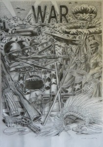 Bellver Fernando, War, New York City Suite, 2012, dibujo grafito sobre acetato, 84x59 cms (52)