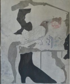 Jorge Castillo - "Zapato negro" dibujo tinta china 