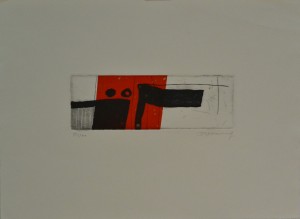 Duck Sung Kang, Botones II, grabado edición 100 ejemplares, numerado y firmado a lápiz, plancha 7x20 cms. y papel 28x37,50 cms. 80 (3)