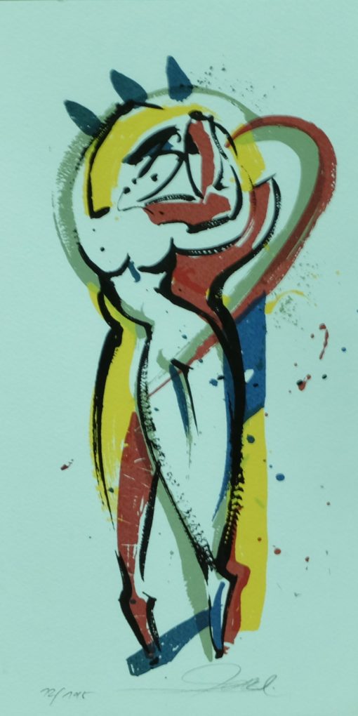Alex Gockel - "Tanzen II" serigrafía, enmarcada