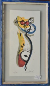 Gockel Alex, Composición abstracta IV, serigrafía, edición 175 ejemplares, numerada y firmada a lápiz, enmarcada, 35x17 cms. y marco 46x27 cms. 175 (5)