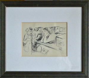 Goñi Lorenzo, en la tienda, tinta china papel 12x16,5y marco 28x32 cms. 500 (3)