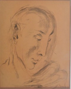 Juan Vicente Barrio, Juanvi, cabeza masculina, dibujo carboncillo papel, enmarcado, dibujo 63x50 y marco 83x71 cms. 600 (1) - copia