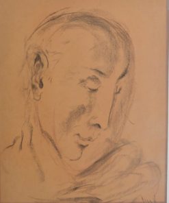 Juan Vicente Barrio, Juanvi - "Cabeza masculina" dibujo carboncillo