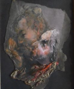 Juan Vicente Barrio, Juanvi - "Dos cabezas" técnica mixta papel recortado