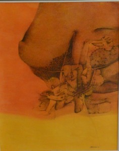 Marcoida Antonio, composición abstracta, técnica mixta, obra 40x32 y marco 62x54 cms. 600 (2)