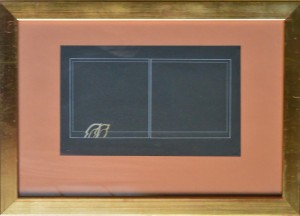 Miura Mitsuo, Llamas, técnica mixta cartulina negra 19,5x32 y marco 38x53 cms. 400  (2)