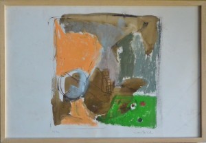 Montesol Javier, 1992, técnica mixta papel, enmarcado, 40x58 cms. 560 (2)