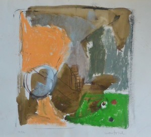 Montesol Javier, 1992, técnica mixta papel, enmarcado, 40x58 cms. 560 (3)